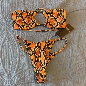 Indah Vibrant Snake Print Bikini